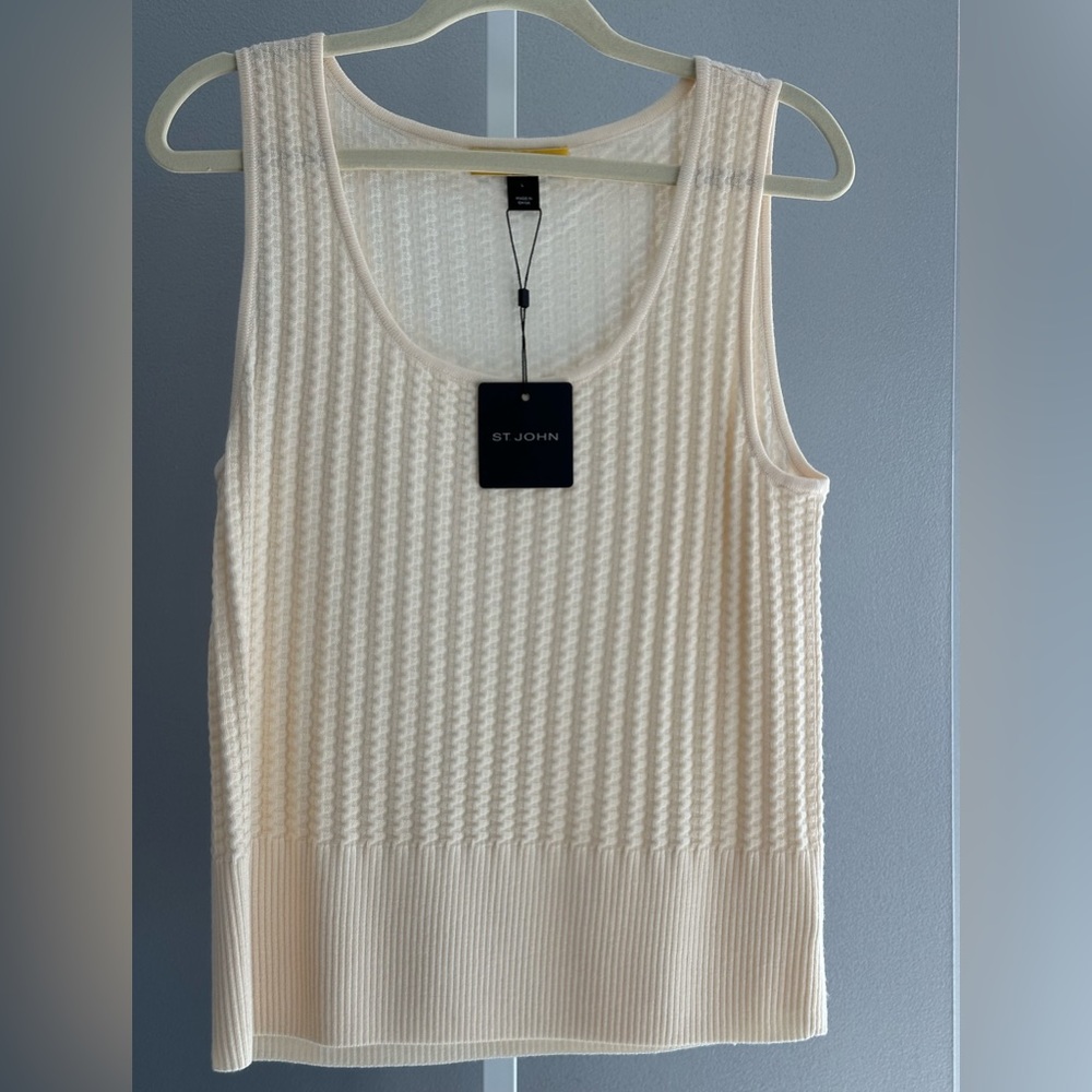 NWT ivory St. John knit top